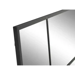 Espejo Geométrico de Pared de Cristal y Hierro Negro de 90x180 cm ES-215376