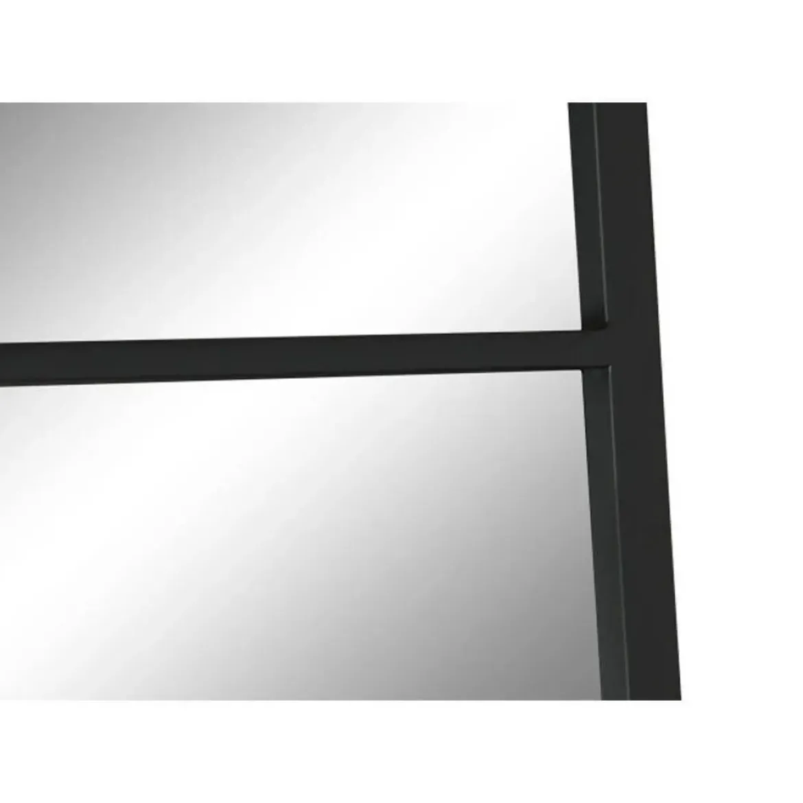 Espejo Geométrico de Pared de Cristal y Hierro Negro de 90x180 cm ES-215376
