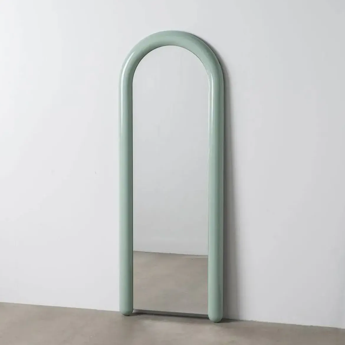 Espejo Vestidor Lacado Verde 60x160 cm con Sistema de Sujeción 614906