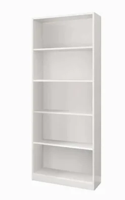 Estantería blanca Artik de melamina con 5 baldas 005626A