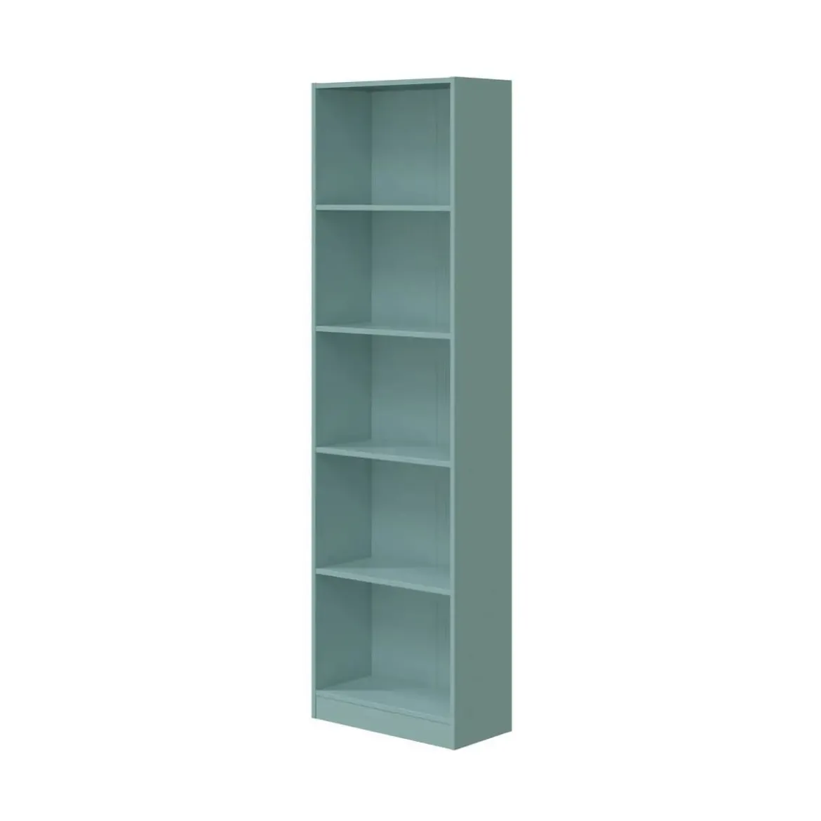 Estantería blanca de 5 estantes color verde acqua 005422J