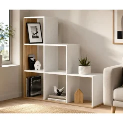 Estantería decorativa MULK-PLUS con 6 huecos 0F2254A