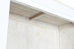 Estantería de Madera de Mango Blanco Envejecido con Cajón MB-219423