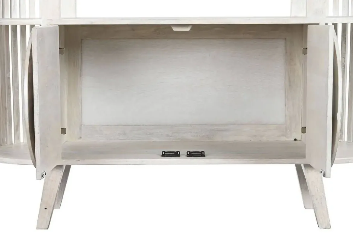 Estantería de Madera de Mango Blanca 116 cm MB-206306