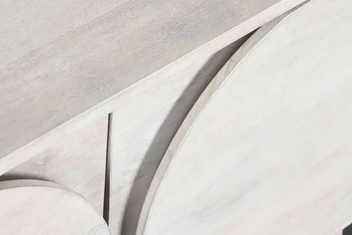 Estantería de Madera de Mango Blanca 116 cm MB-206306
