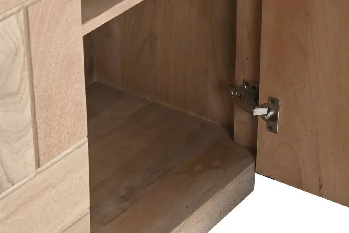 Estantería de Madera de Mango Natural 3 Puertas MB-215236