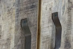 Estantería de Madera de Mango Natural y Metal MB-180126