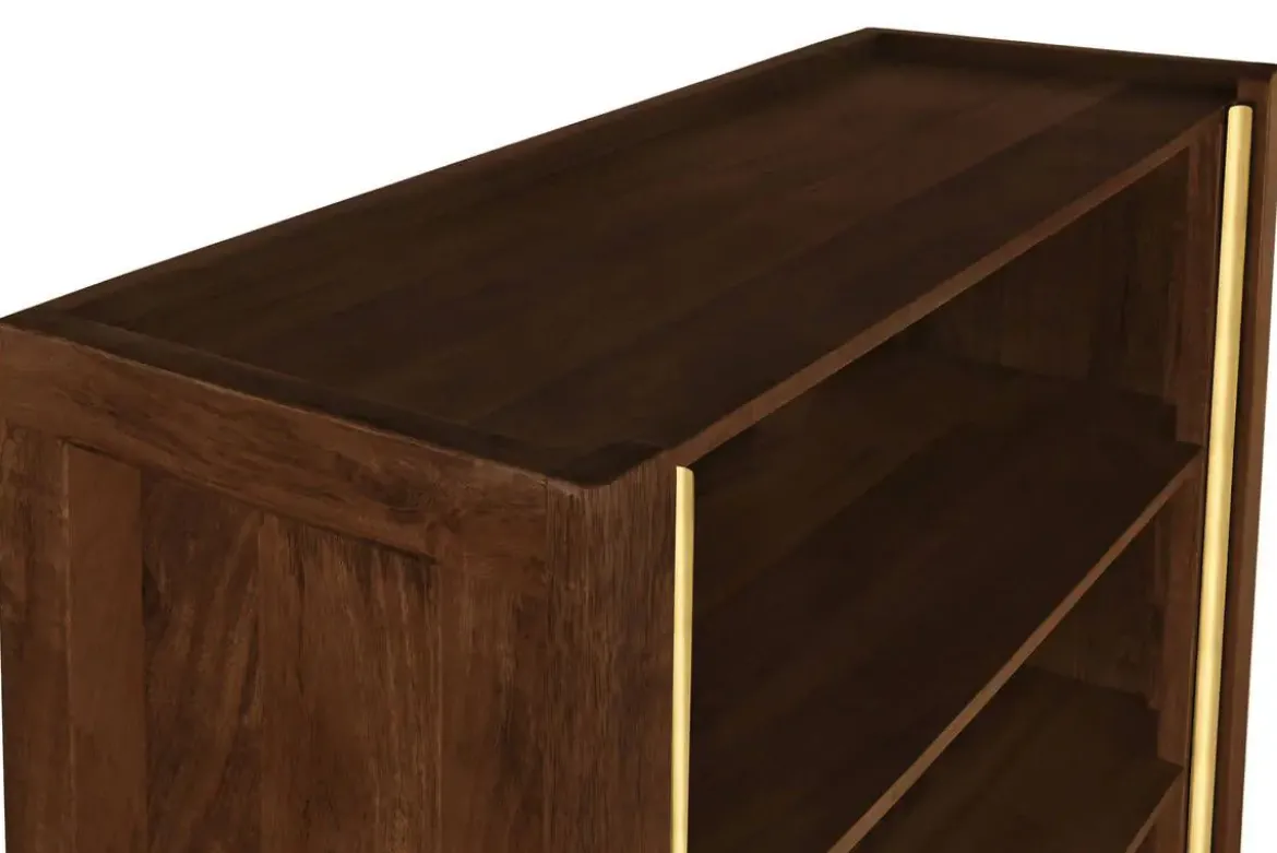 Estantería de Madera de Mango y Fibra Natural MB-222844