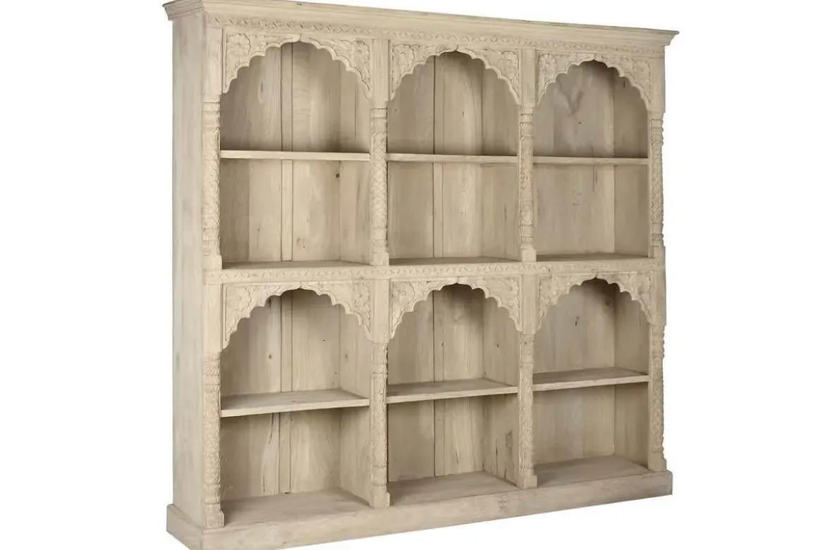 Estantería de Madera Tallada a Mano 204 cm MB-213893