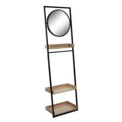Estantería de metal 3 baldas de madera MDF con espejo 21810097