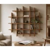 Estantería de Pared de Madera de Teca 120 cm MB-217323