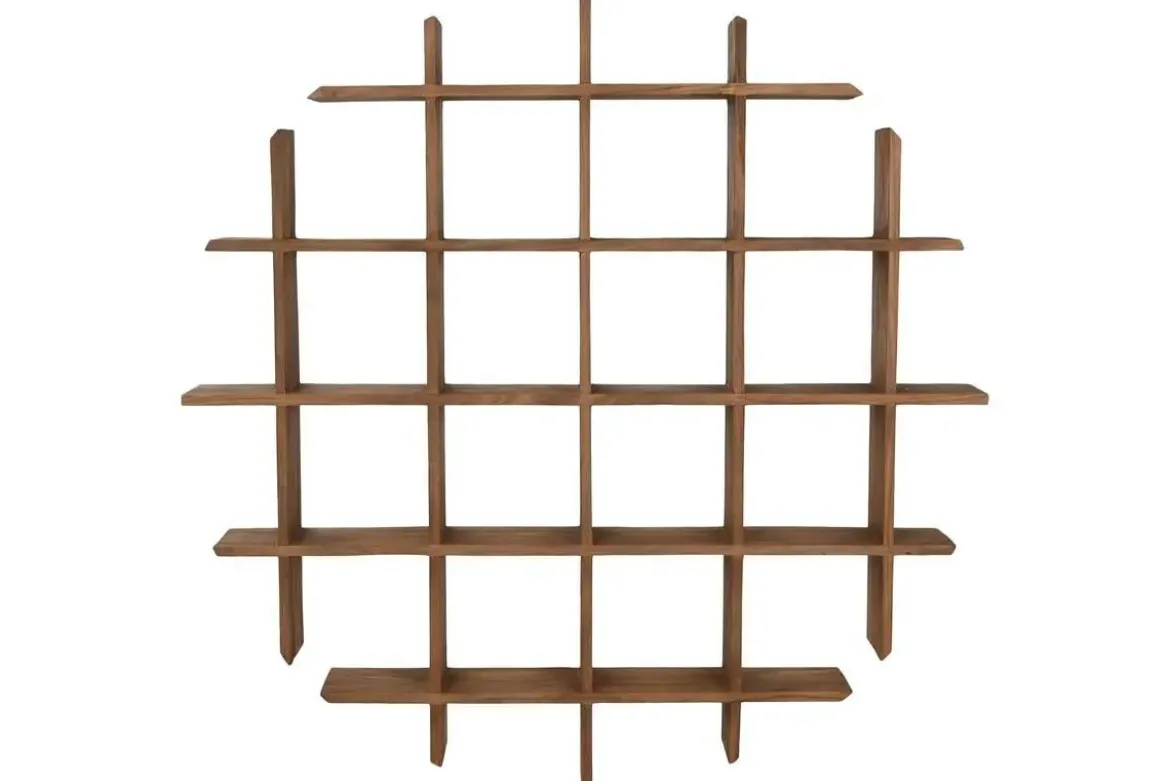 Estantería de Pared de Madera de Teca 120 cm MB-217323