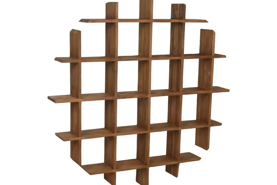 Estantería de Pared de Madera de Teca 120 cm MB-217323
