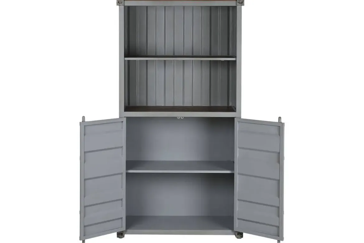 Estantería Industrial Metal y MDF Container Color Gris MB-217354
