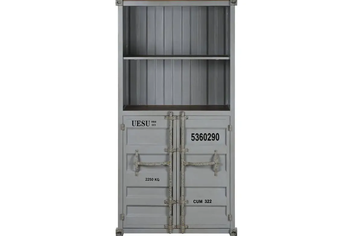 Estantería Industrial Metal y MDF Container Color Gris MB-217354