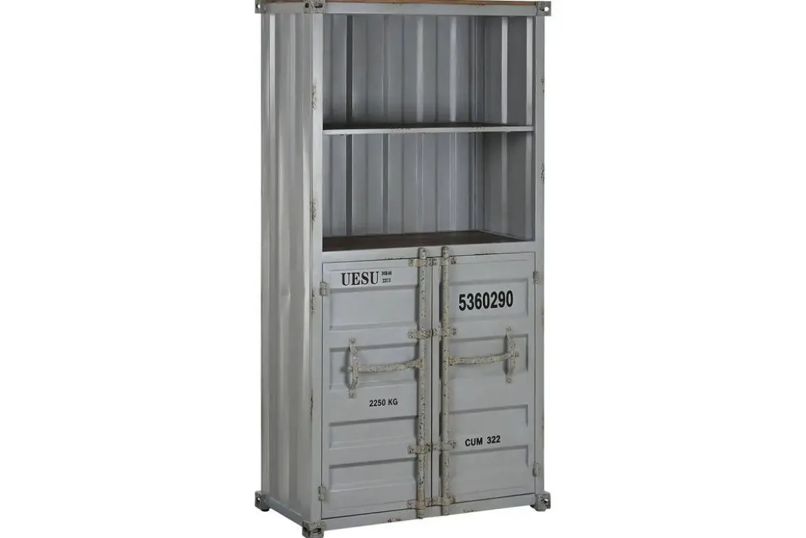 Estantería Industrial Metal y MDF Container Color Gris MB-217354