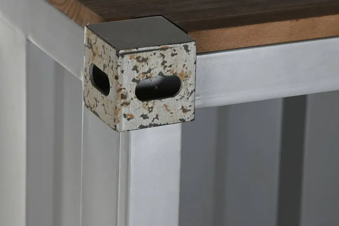 Estantería Industrial Metal y MDF Container Color Gris MB-217354