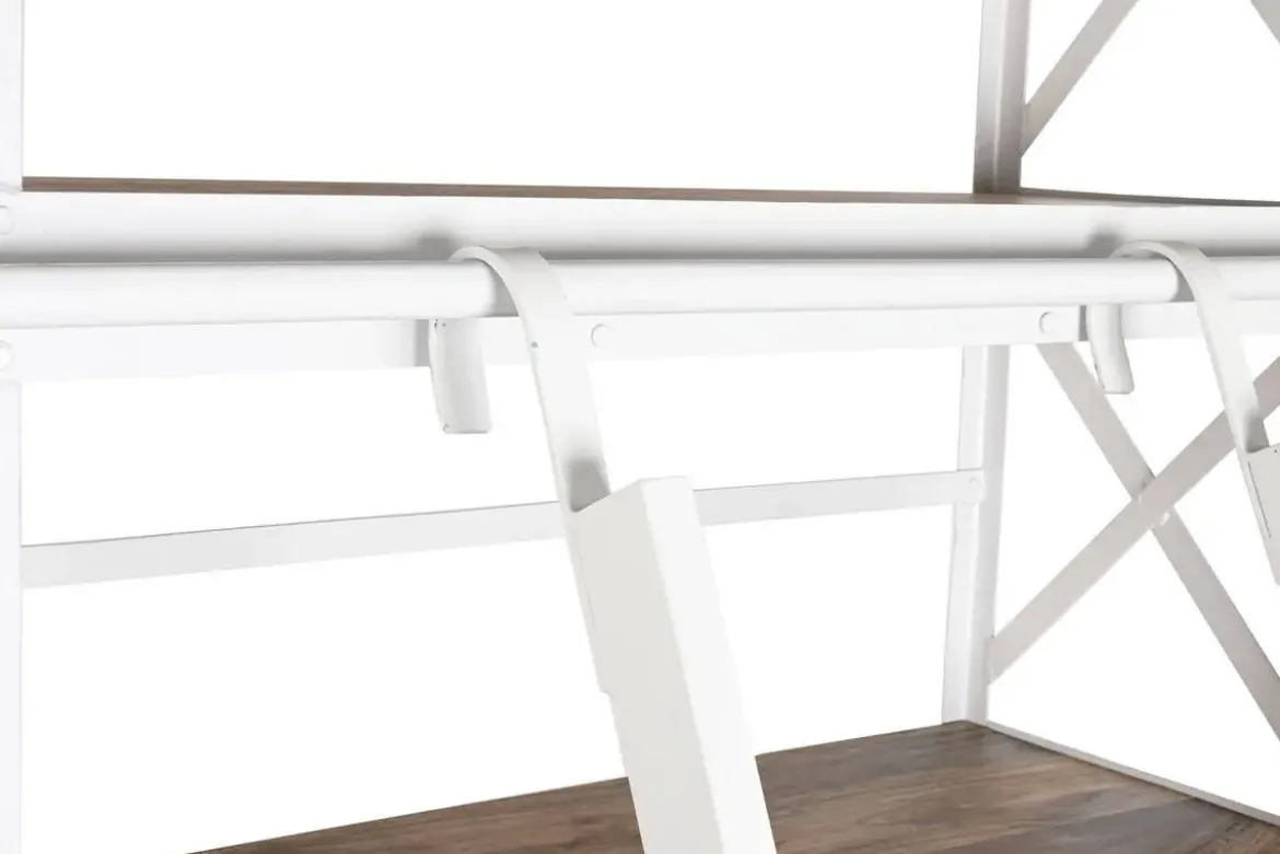 Estanteria con Escalera Metal-Madera de Mango 220 cm MB-218893