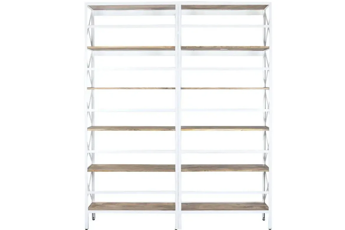 Estanteria con Escalera Metal-Madera de Mango 220 cm MB-218893