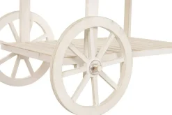 Expositor de Madera Blanco con Ruedas de Abeto de 115 cm MB-224502