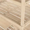 Expositor de Madera Natural con Ruedas de Abeto de 115 cm MB-224501