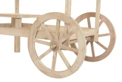 Expositor de Madera Natural con Ruedas de Abeto de 115 cm MB-224501