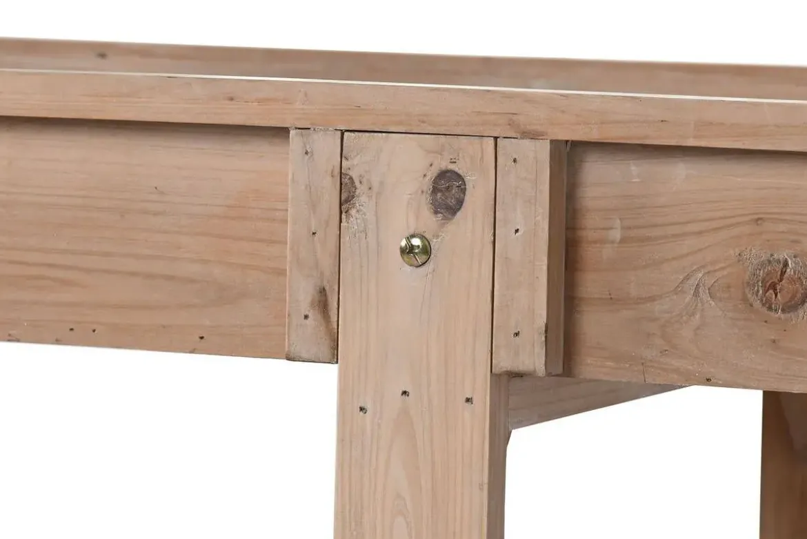 Expositor de Madera Tipo Carro con Ruedas Natural de 108 cm MB-218221