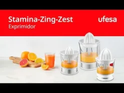 Exprimidor Eléctrico de Acero Inoxidable 40W 0,7L UFESA ZING