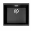 Fregadero Mepamsa Square 50 Negro Sintético, Bajo Encimera 60cm 1440667810