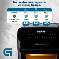 Freidora de aire GRUNKEL 12 L 1600w Fryer Oven Black