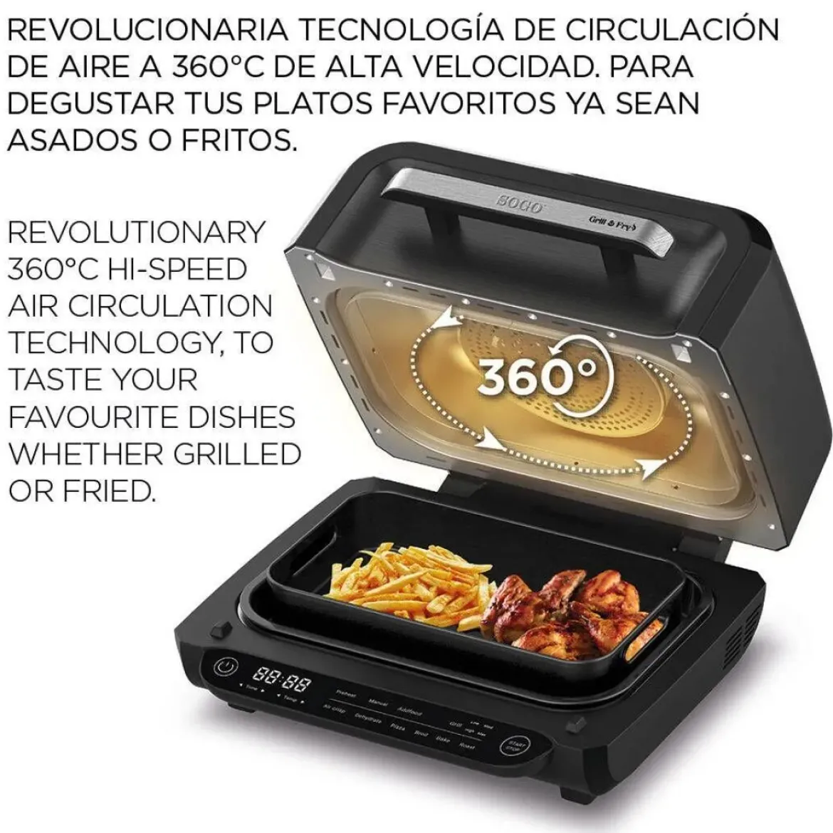 Freidora de Aire sin Aceite Multifunción SOGO FRE-SS-10130