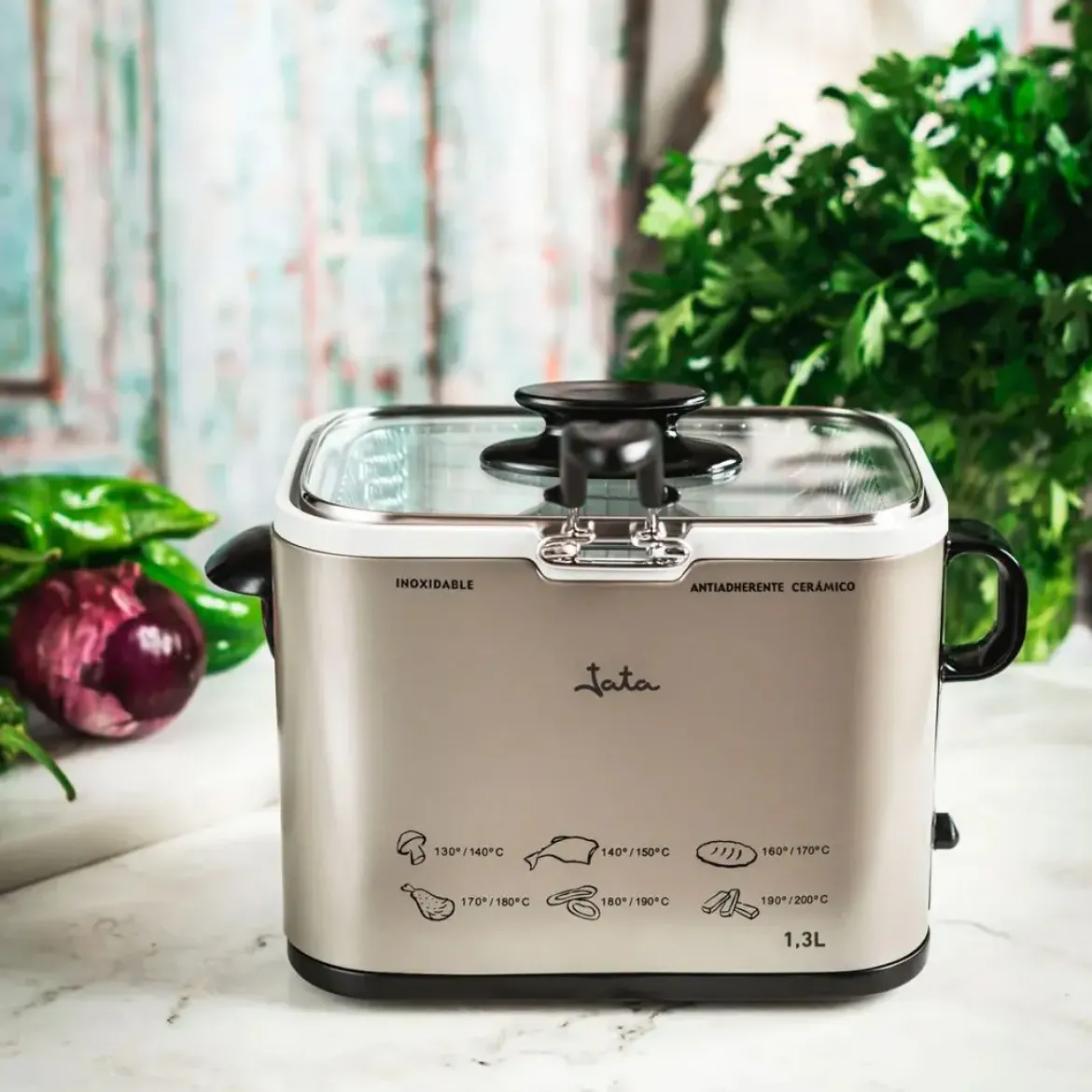 Freidora JATA 1.5L Acero Inox Ecológica FR326E