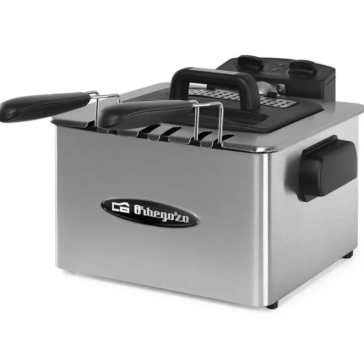 Freidora Orbegozo 4.5L Inox 3 Cestillos 2180W FDR55