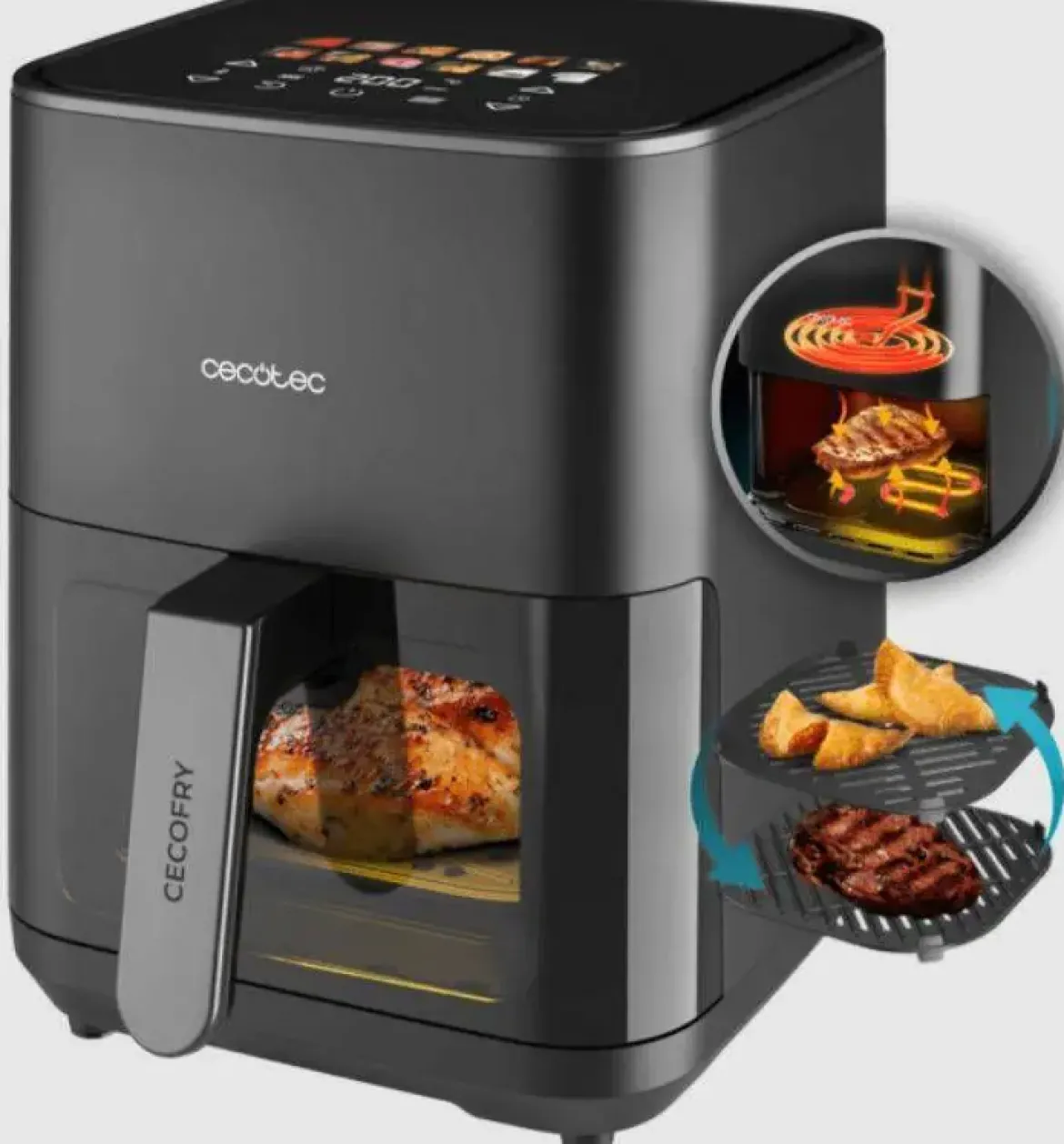 Freidora sin Aceite Cecotec Cecofry&Grill DuoHeat 4L 1900W A01_EU01_100499