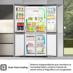 Frigorífico Americano Inox 4 Puertas con WiFi Clase E MQ79470IE