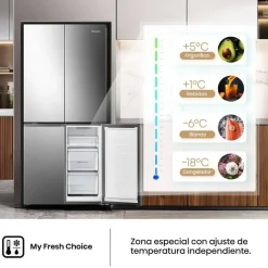 Frigorífico Americano Inox 4 Puertas con WiFi Clase E MQ79470IE