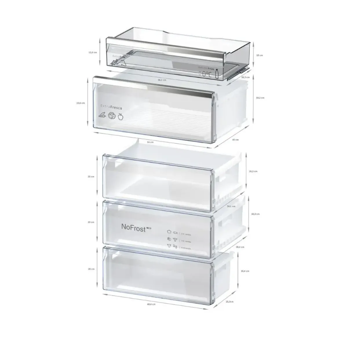 Frigorífico Combi BALAY 203 cm No Frost Clase C 3KFC879NI