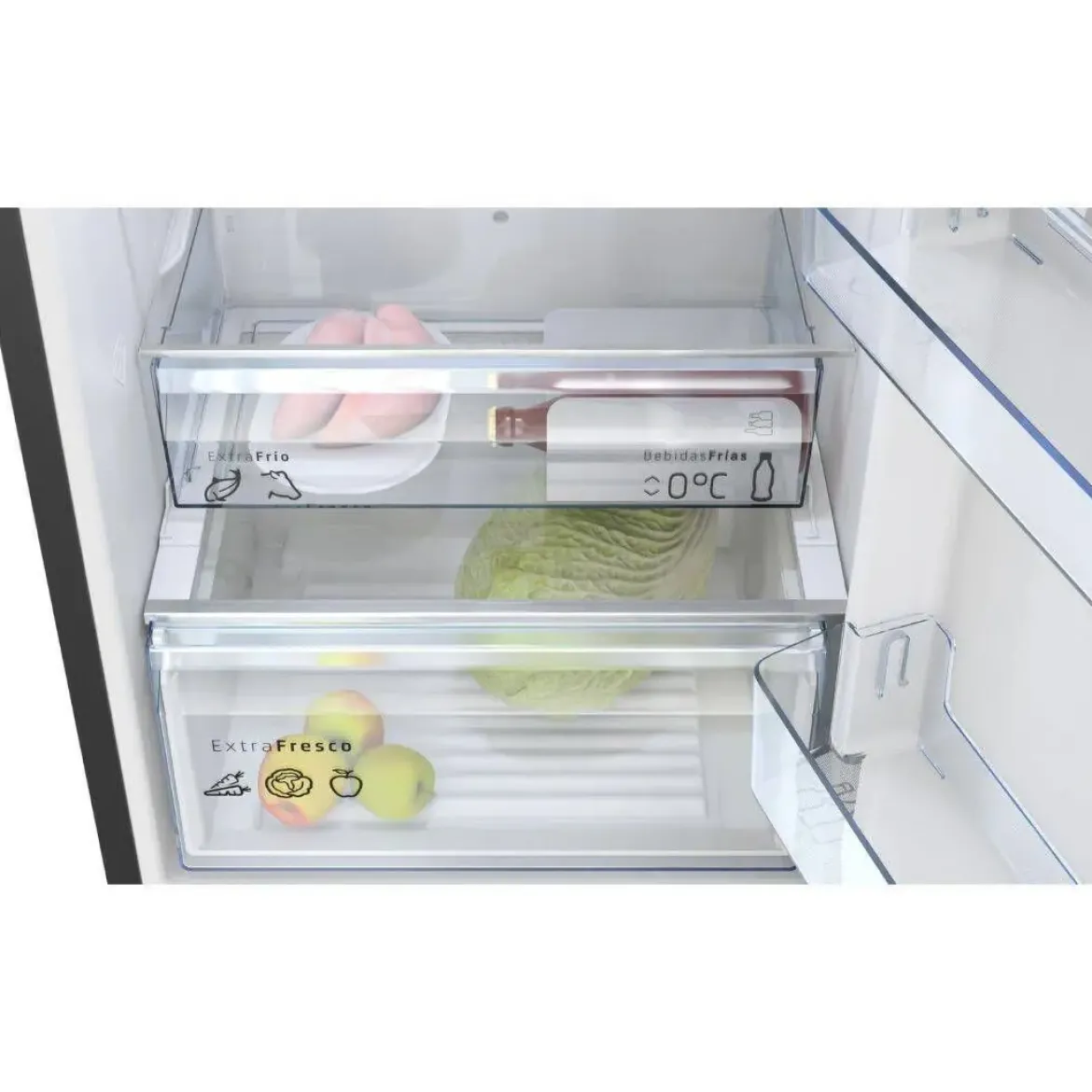 Frigorífico Combi Balay 3KFD655NI Cristal Negro No Frost 326L