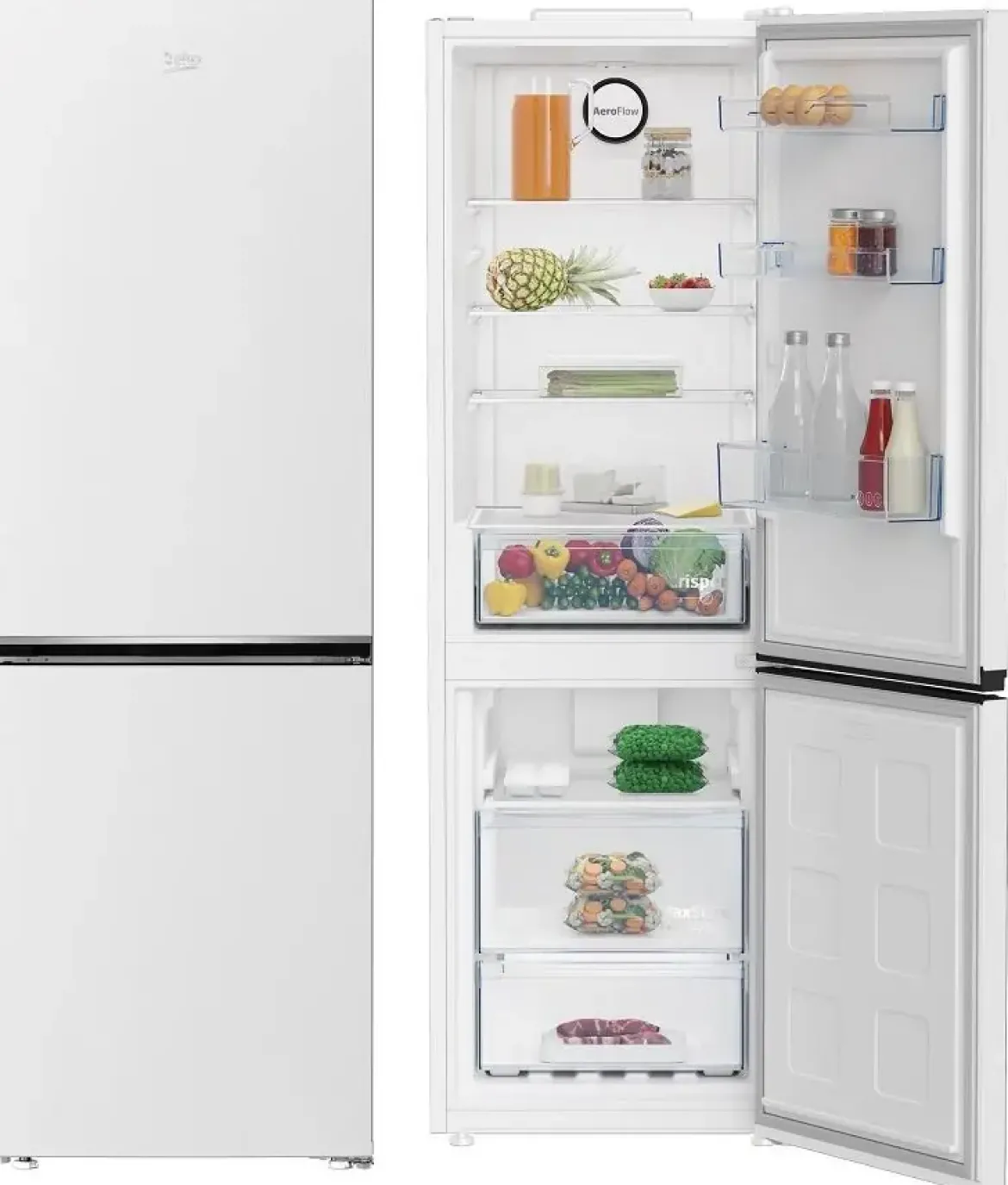 Frigorífico Combi Beko No Frost Clase E Blanco B1RCNE364W