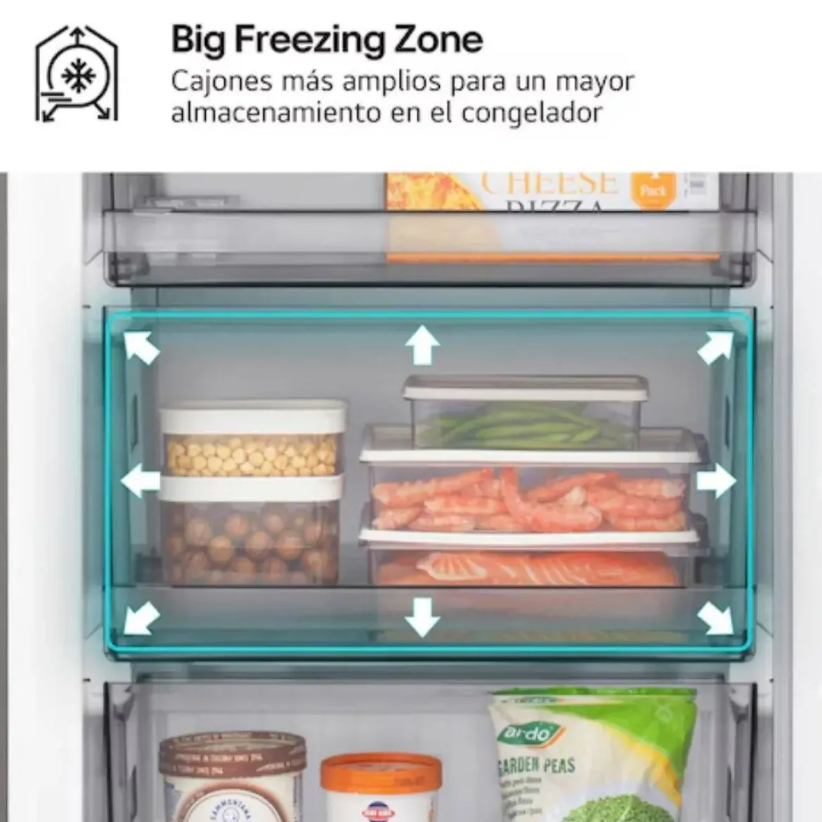 Frigorífico Combi Blanco Total No Frost Inverter LG GBBSJ20DSW
