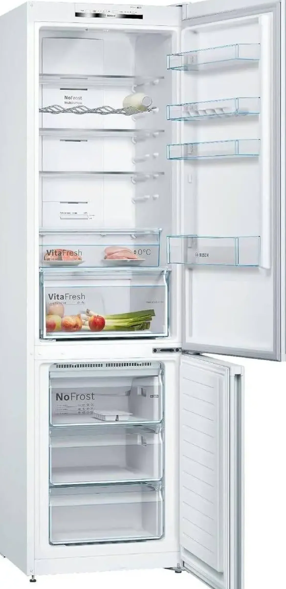 Frigorífico Combi Bosch NoFrost 203x60cm 368L VitaFresh Blanco KGN39VWEB