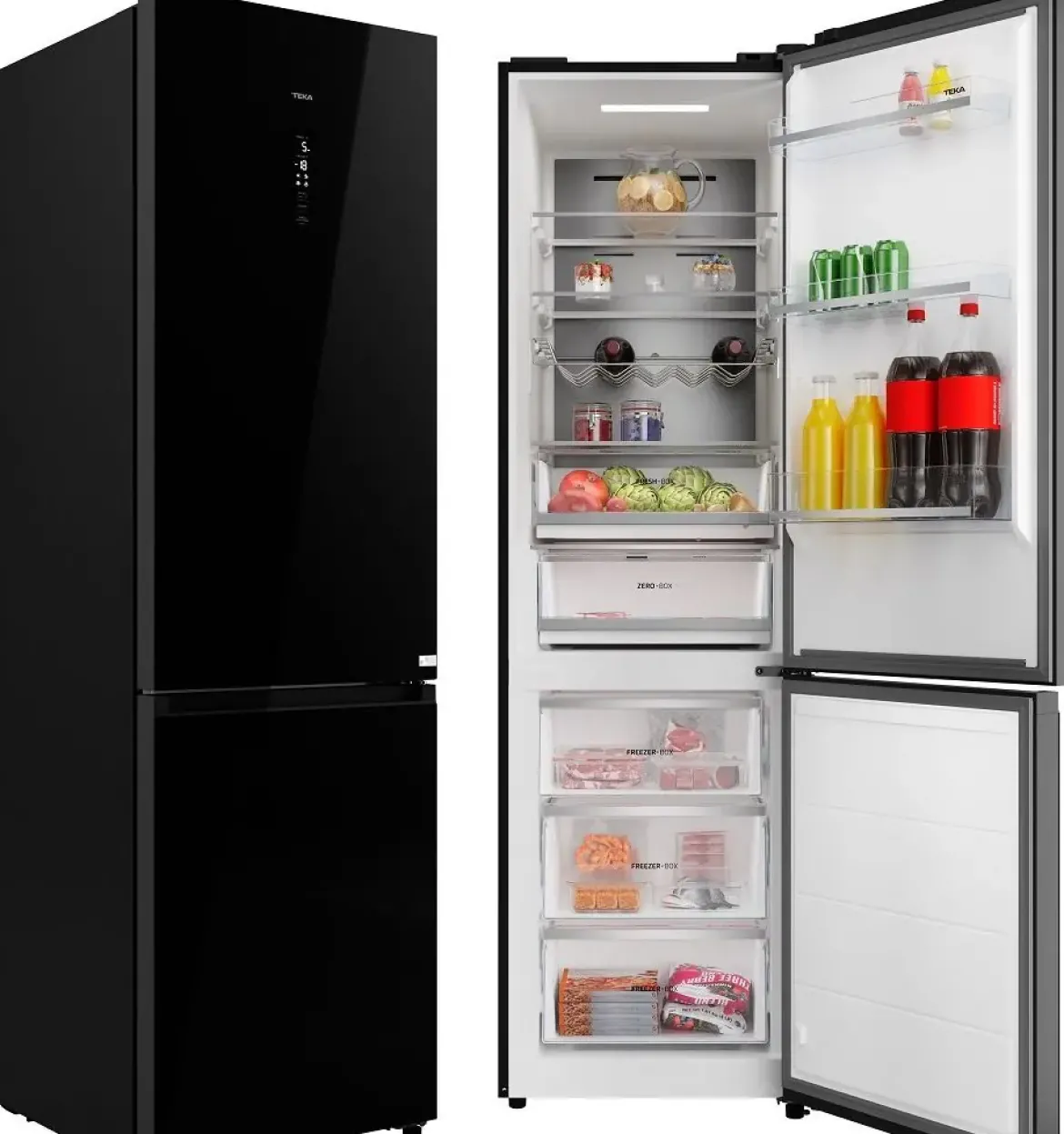Frigorífico Combi Cristal Negro No Frost Inverter TEKA RBF 88670