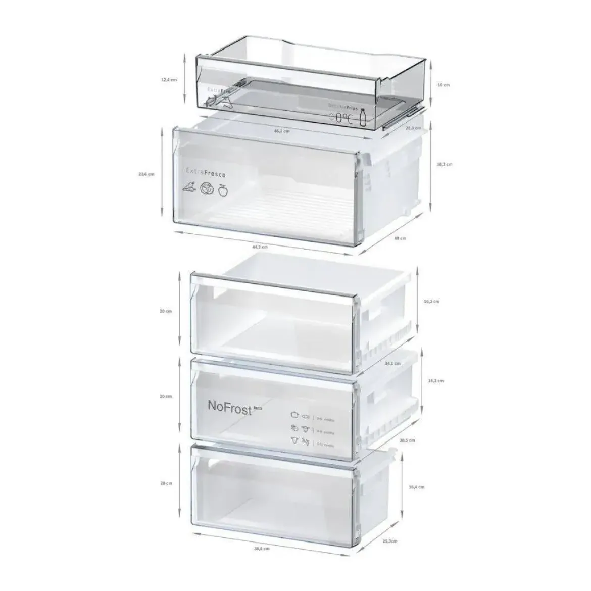 Frigorífico Combi Cristal Negro No Frost de 203 cm BALAY 3KFD855NI