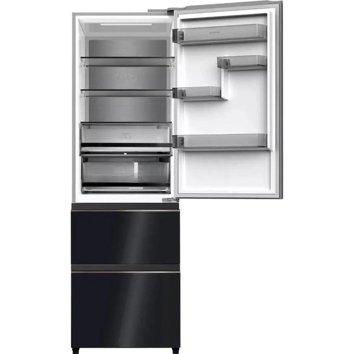 Frigorífico Combi Francés INFINITON Cristal Negro 401 L FRD401T91NEG