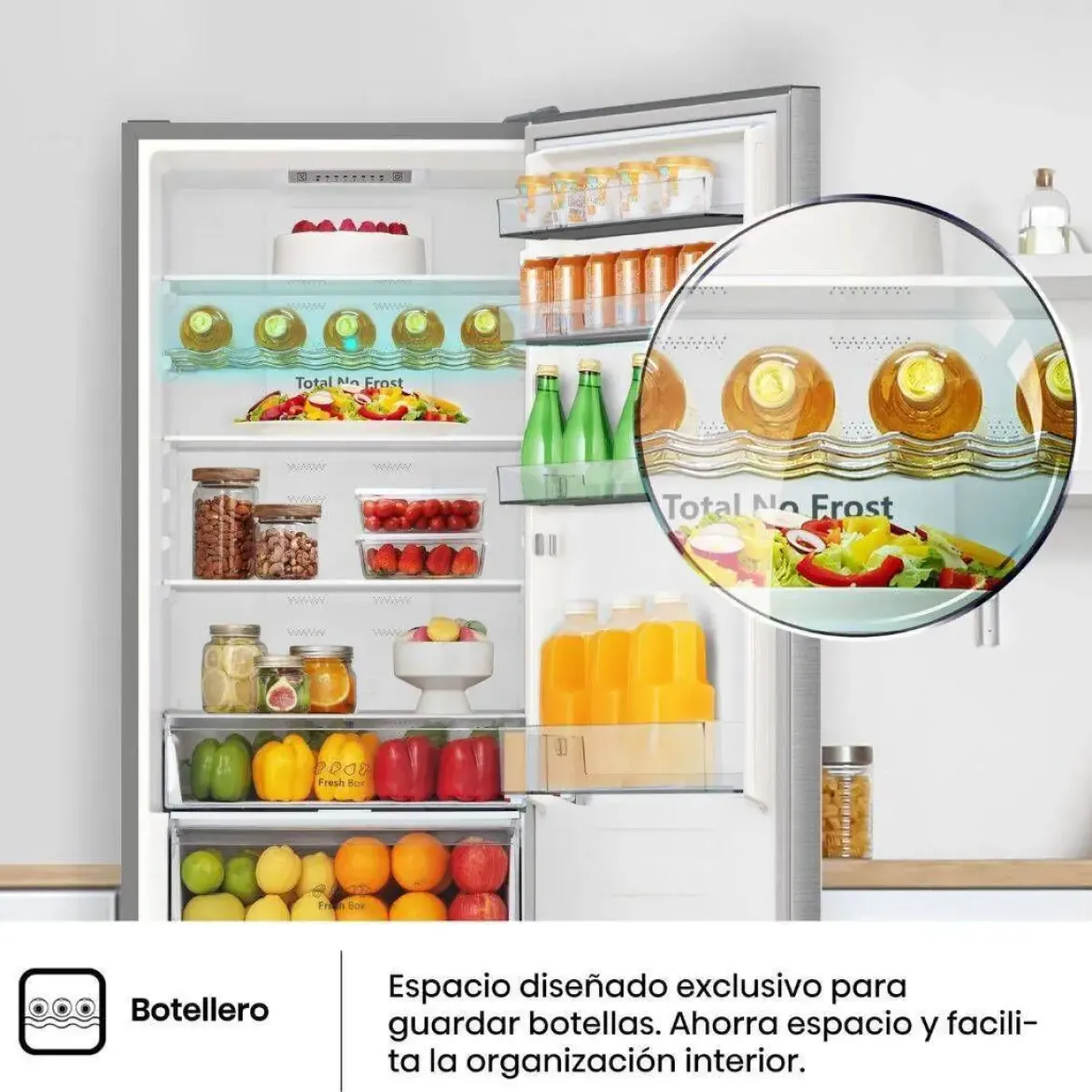Frigorífico Combi HISENSE Clase A de Acero Inoxidable 336L RB440N4ACA