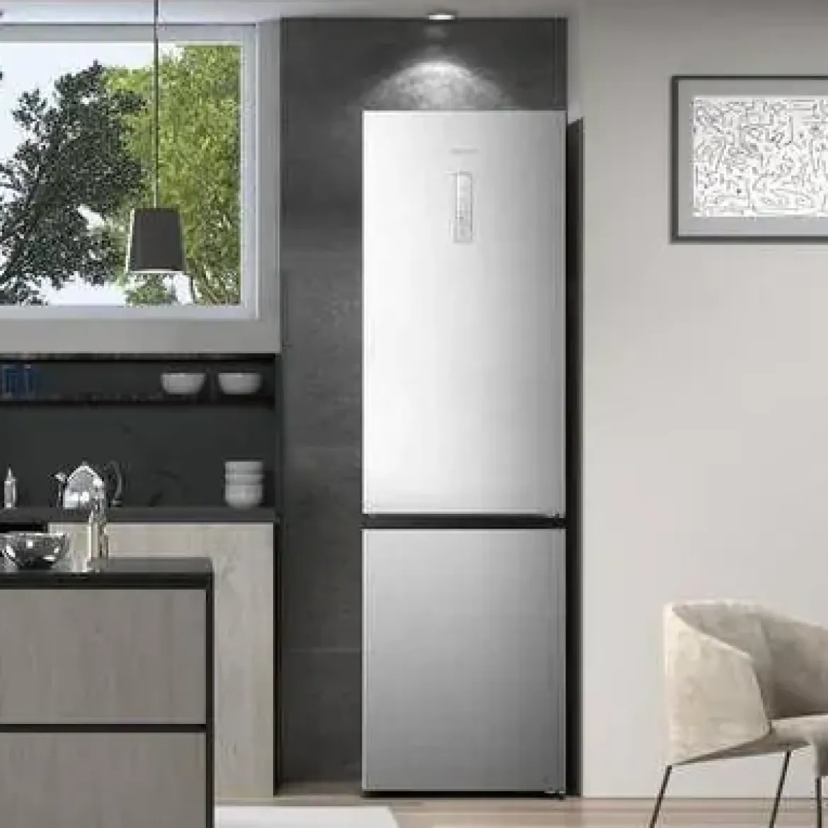 Frigorífico Combi Hisense Inox Inverter 336L Clase D RB440N4ACD