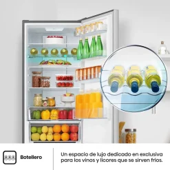 Frigorífico Combi Hisense Inox Inverter 336L Clase D RB440N4ACD