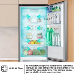 Frigorífico Combi Hisense Inox 304 L Total No Frost Clase E RB390N4ACE