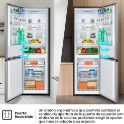 Frigorífico Combi Hisense Inox 304 L Total No Frost Clase E RB390N4ACE