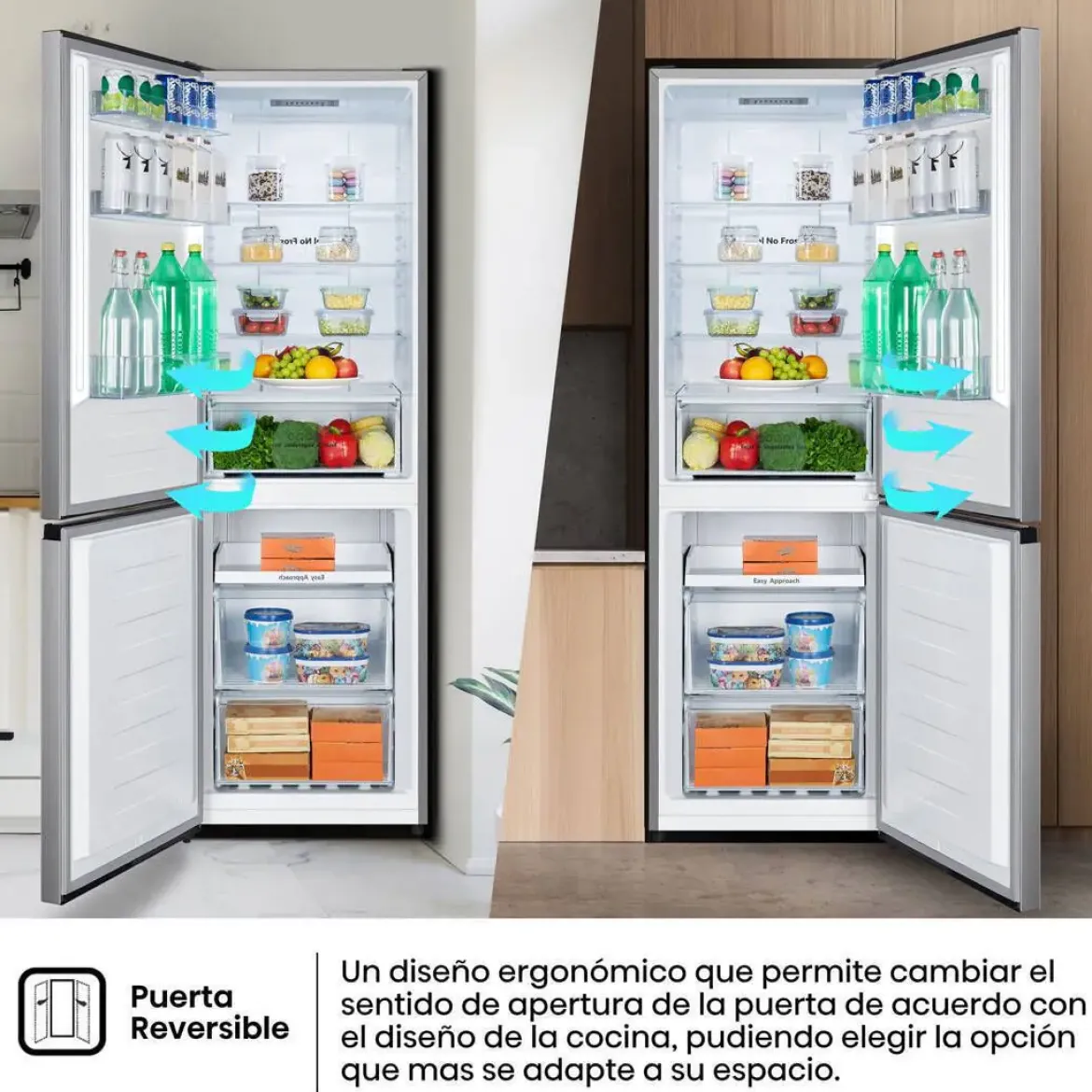 Frigorífico Combi Hisense Inox 304 L Total No Frost Clase E RB390N4ACE